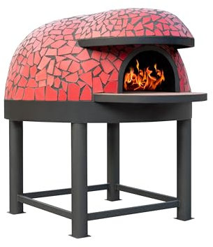 Arte Salernitana Horno de leña Napolitano para pizzería refractaria (diámetro interior 80 cm)