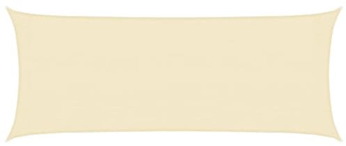 vidaXL Sonnensegel Sonnenschutz Windschutz Sonnendach UV Schutz Sonnenschutzsegel Schattenspender Garten Terrasse Balkon 160g/m² Creme 2x5m HDPE