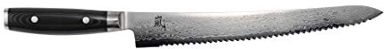 Yaxell RAN Cuchillo de pan con filo ondulado HP-Y-36038 con 69 capas de damasco.