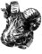 HIJONES Herren Gotisch Ziege Horn Tier Ring Silber aus Edelstahl Punk Felsen Schmuck Größe 70