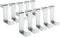 Tatkraft Seger 10 Over Door Hooks, No Drill Stainless Steel Hanger Door, Reversible and Compatible for Cabinet Door Cupboard Drawer Closet, Rustproof and Ready to Use Overdoor Hook, 5 kg 11lbs