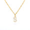 Buchstaben Kette Personalisierte Halskette mit Initial Buchstaben Anhänger Alphabet A-Z Buchstabenkette Damen Gold Kette Namenskette Geschenk für Frauen Weihnachten Geburtstag Valentinstag (S)