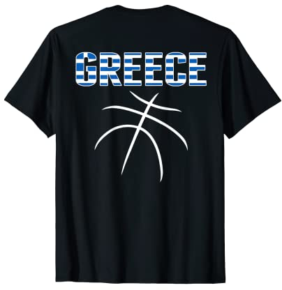 Griechenland Basketball Fans Trikot – griechische Flagge Sportliebhaber T-Shirt