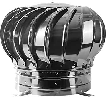 Turbo Kaminaufsatz Schornsteinaufsatz, Drehbar Lüftungsaufsatz, Abgasanlagen für Heizungen, Wasserdicht, Zugsicher, Verbessert die Innenraumluft, Einfach zu installieren, Schornsteine (110mm/4.3in)