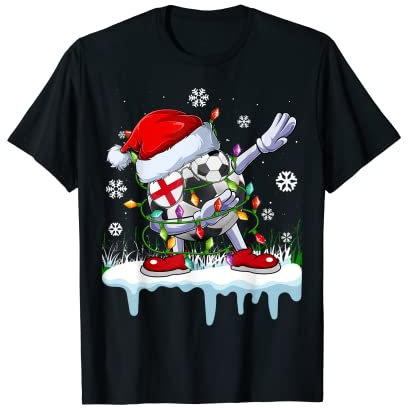 Lustiges Weihnachtsmann-Trikot, England-Fußball-Fans T-Shirt