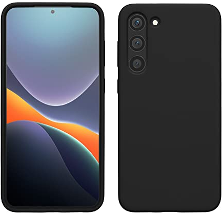 kwmobile Hülle kompatibel mit Samsung Galaxy S23 Plus Hülle - dünnes Silikon Handy S23 Plus Case - stoßfeste Handyhülle weiche Oberfläche - Kabelloses Laden - Schwarz matt