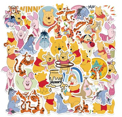 50PCS Bear Stickers for Laptop Water Bottle Luggage Snowboard Bicycle Skateboard Decal for Kids Teens Adult Stickers