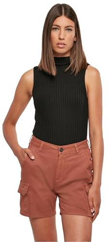 Urban Classics Damen Top Ladies Rib Knit Sleevless Body Black 4XL