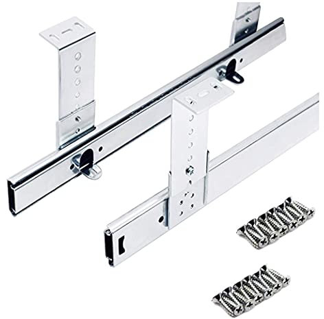 2 Pieces Full Extension Drawer Slides Rail Keyboard Shelf Runners - for Under Desk, Heavy Duty 40kg Load Capacity, with Quiet Ball Bearing and Screws, Metal Drawer Runners