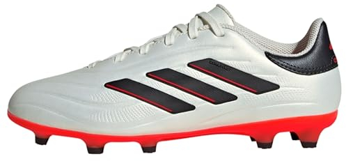 adidas Copa Pure II League Firm Ground Boots Fußballschuhe, Ivory/Core Black/Solar Red, 36 2/3 EU