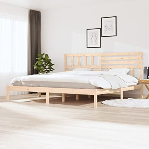 GuyAna Massivholzbett Bettgestell Bed Frame Bett Mit Bettkasten Hausbett Bett Massivholz 180x200 cm Kiefer 3101038