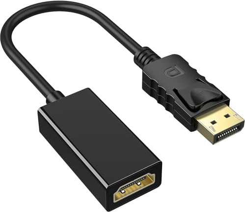 Ewayz Displayport to HDMI Adapter 4K, Display Port(DP) of Computer/Laptop to HDMI of TV/Monitor/Projector Converter for Lenovo, HP, Dell, Asus, and more
