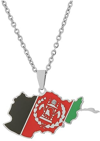 Ailan Durable Stainless Steel Afghan Flag Pendant Necklace Exquisite Afghan Flag Pendants Necklaces For Women Chains Necklaces