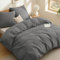 BEDSURE Bettwäsche 220x240 Baumwolle Grau - Bettwäsche-Sets 220 x 240 cm Bettbezug 3teilig mit 2 Kissenbezüge 80x80 cm, Oeko-TEX Bedding Anthrazit mit Reißverschluss