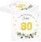 TOPWAYS Servietten 80. Geburtstag Mann Frau, Tischdeko Eukalyptus Papierservietten Anniversary Deko 40 Stück
