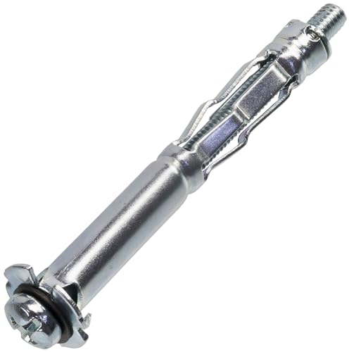 AERZETIX - C75097-10er Pack - Spreizdübel Ø8x52mm - für Gipskartonplatten mit Hohlraum - mit Schraube M4x60mm - Befestigung in Trockenbauwänden