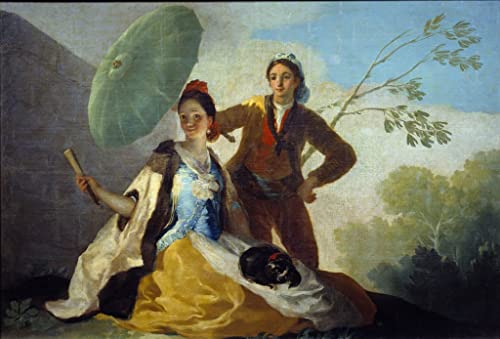 PSVDCTOO Vintage Malerei Poster Poster Bilder Das sonnenschirm-gemälde von francisco de goya für Home Dekoration60x90cm