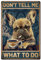 SUPERDANT Bulldog Metallschild Vintage Lustiges Blechschild Kunstzeichen Vintage Deko Metall Retro DekoFür Zuhause Büro Restaurants Cafés Bars Pub Man Cave Wanddekorationsschild