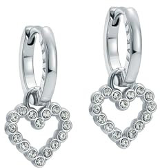 Ted Baker Amora Kristall-Ohrringe für Damen, Halo-Herz, Huggie, Messing, Kristall
