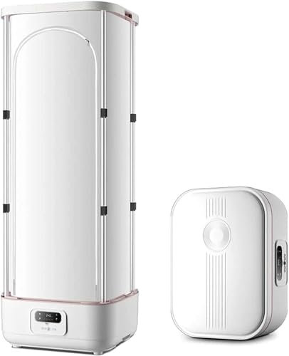 NIUSAIFEI Plancha de Vapor Vertical inalámbrica, vaporizador automático Plegable para Colgar Prendas de 900 W, Caja de aromaterapia incorporada, Control Remoto, Ahorra Espacio, para Ropa y Telas,