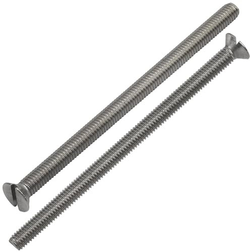 AERZETIX - NV17506 - Lot de 12 Vis à métaux à tête fraisée M3x50 mm à empreinte SL filetage métrique - en acier - couleur argent