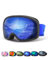 JetBlaze Skibrille Herren Damen Unisex OTG Skibrille für Brillenträger Schneebrille Anti Nebel UV Schutz Snowboardbrille Ski Goggles für Skifahren Kompatibler Helm Sphärisch Verspiegelt Blaue Linse