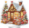 Starnearby DIY Diamond Painting Weihnachten Tisch Deko, 5D Diamant Painting Weihnachten Neu, Diamond Painting Winter Stehend Kunst Set für Anfänger Hausgeschenk Deko (Winterhaus)