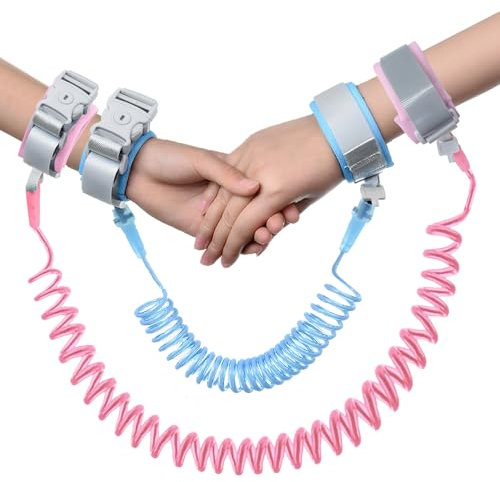 Baby Anti-verloren Gürtel,2 Stück Kinder Sicherheitsleine 2 M, 360 ° Drehbar Anti-Verlorene Handgelenk Gürtel Leine für Kinder,Niedlich Leine,Baby Kinder Safty Anti Lost Walking Kinderleine Handgelenk