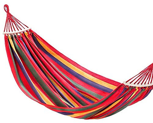 ACAGALA Portátil interior/exterior colgante de lona de jardín hamaca lona cama camping colgante porche trasero columpio silla de viaje