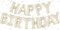 Beige Happy Birthday Ballons Banner,Happy Birthday Luftballon Girlande 16 Zoll Silver Folie Happy Birthday Folienballon Luftballon Helium Ballon Geburtstagsballon Banner für Geburtstag Party