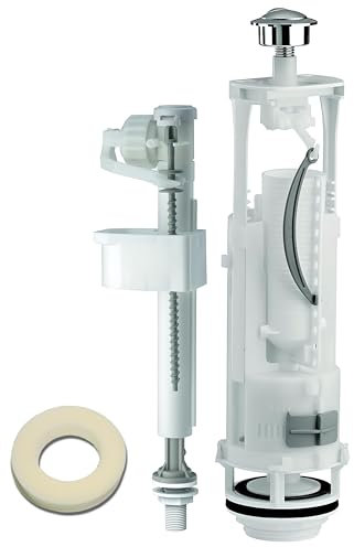 Twyford SIAMP Optima 49 Dual Flush Toilet Valve 32499910, SIAMP 99B Bottom Entry Inlet Float Valve 1/2 inch 15mm Plastic 30996007, White