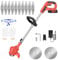 21V Cordless Lawn Trimmer Grass Edger 4 in 1 Electric Weed Trimmer, 10000RPM Weed Wacker with 1500mAh Battery and 21pcs Accessories, Metal Blade Electric Cordless Brush Cutter for Grass Maintenance