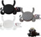 3D Print Cat Coasters, Novel and Cute Cat Mug Holder, Funny Creative Coasters in the Shape of Cats, Home Decor Tabletop Protection for Coffee & Tea, Gifts for Pet Lovers (Mixed-3Pcs)