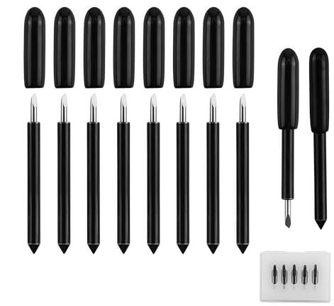 Compatible with Cricut Blades 10pcs,45-Degree Craft Knife Replacement for Precision Cutting on Various Materials,Durable and Sharp Cutting Blades,Compatible with Explore Air, Compatible with Maker