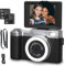 novzzovaz 4K Digitalkamera 64MP Autofocus Fotokamera 18X Digitalzoom Kompaktkamera 3 Zoll 180° Flip-Bildschirm Vlog Kamera für Anfänger Retro Kamera mit 2 Batterien Geschenk für Kinder