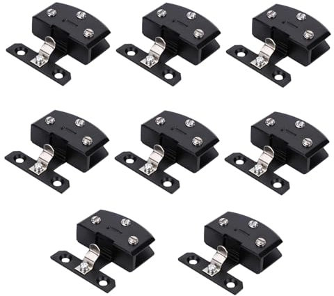 8 Pièces Charnière pour Porte en Verre - Zinc Alliage Noir, Charniere Vitre en Verre pour 5-8 mm d'Épaisseur