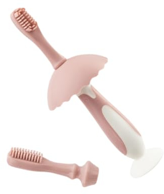 COLLBATH Cartoon Silikonzahnbürste für Babys und Kleinkinder Kleine Größe Bpa Frei Schonende Reinigung von Zähnen Zahnfleisch und Zunge Tragbar Kindersicher Geschenk für Babyparty