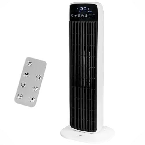 EMERIO Heizlüfter | für Räume bis 20 m² | 2000W | Eco Mode | PTC-Heizelement (Keramik) | 2 Heizstufen | Einstellbarer Thermostat | Oszillierend | LED Touch Display | Timer | Kippschutz | FH-132333