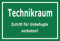 Melis-Folienwerkstatt Schild - Technik-Raum - 15x10cm | Bohrlöcher | 3mm Hartschaum – S00070-079-G -20 VAR