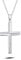 Damen Halskette mit Kreuz Christian Anhänger aus 925 Sterling Silber mit Zirconia - Verstellbar Kettenlänge: 40 + 5 cm