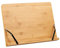 Relaxdays Buchständer, Kochbuchhalter aus Bambus, verstellbar, 6 Stufen, klappbarer Leseständer, HBT 24x34x21 cm, natur
