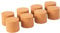 Novaliv 8X Holzspäne Brennelemente für Gartenfackel Wachsrollen für Gartenfackeln - Flackernder Feuer-Effekt - Outdoor Garten Gadget für Männer & Frauen - Feuerschale Feuersäule (7,5cm x 8cm Höhe)