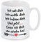 Herzbotschaft Tasse mit Motiv Modell: Ich SAH Dich und Lass Dich nie Wieder los