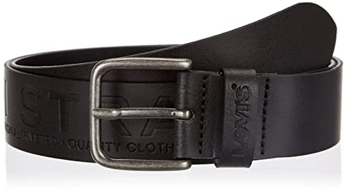 Levi's Herren & Unisex Levi Strauss Embossed Belt, Regular Black, 90
