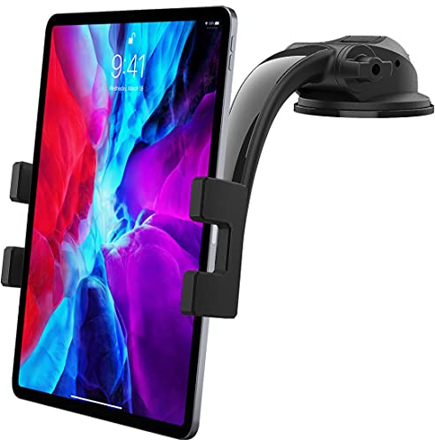 woleyi Dashboard Car Tablet Holder, Dash Car Tablet Phone Mount with Strong Suction Cup Adjustable Arm for iPad Pro 12.9/ Air Mini, Galaxy Tabs, iPhone, More 4-13 Cell Phones and Tablets