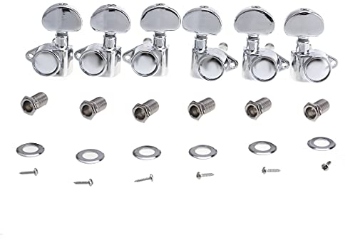 Musiclily Ultra 3L3R Roto-Style Geschlossen Gitarre Mechaniken für Les Paul LP SG Style E-Gitarre oder Akustikgitarre, Chrom