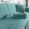 Sofa überzug Dicker Plüsch Schonbezug Sofabezug Gesteppte Sofa Sitzkissen Couchbezüge rutschfeste Sofaschoner Vor Haustieren Winter (Grün,90 × 160 cm)