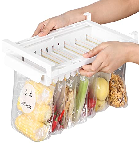 Kühlschrank Schublade Organizer Kühlschrank Lagerregal Haushaltsbeutel Versiegelte Tasche Teleskopschiene Einzigartiges Design Ausziehbehälter