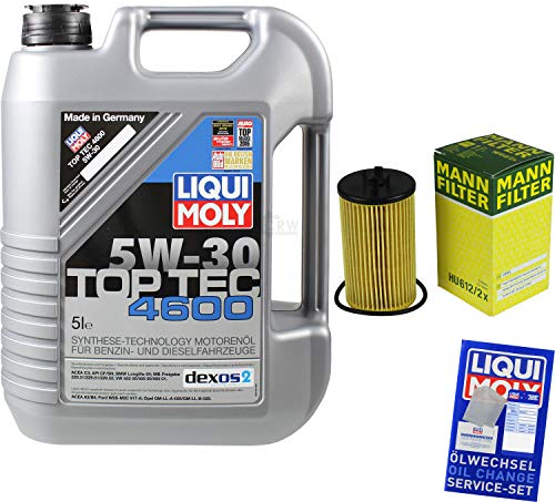 QR-PARTS 69321147 Filter Set Inspektionspaket 5 Liter Motoröl Top Tec 4600 5W-30 MANN-FILTER Ölfilter