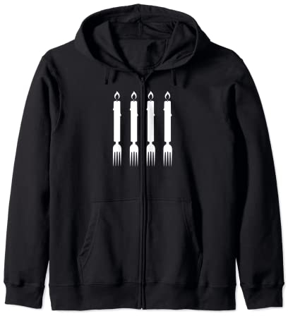 Four Candles Fork Handles Zip Hoodie